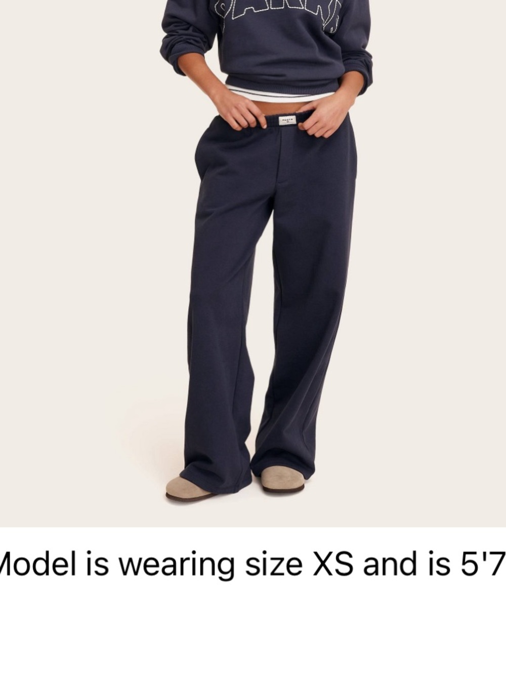 Parke x target high rise boxer sweatpants medium NWT - navy blue